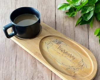 Personalised Custom Engraved Bambu Tea & Biscuit Board Serving Board Novelty Gift Birthday Valentines Housewarming Wedding Motherday gift