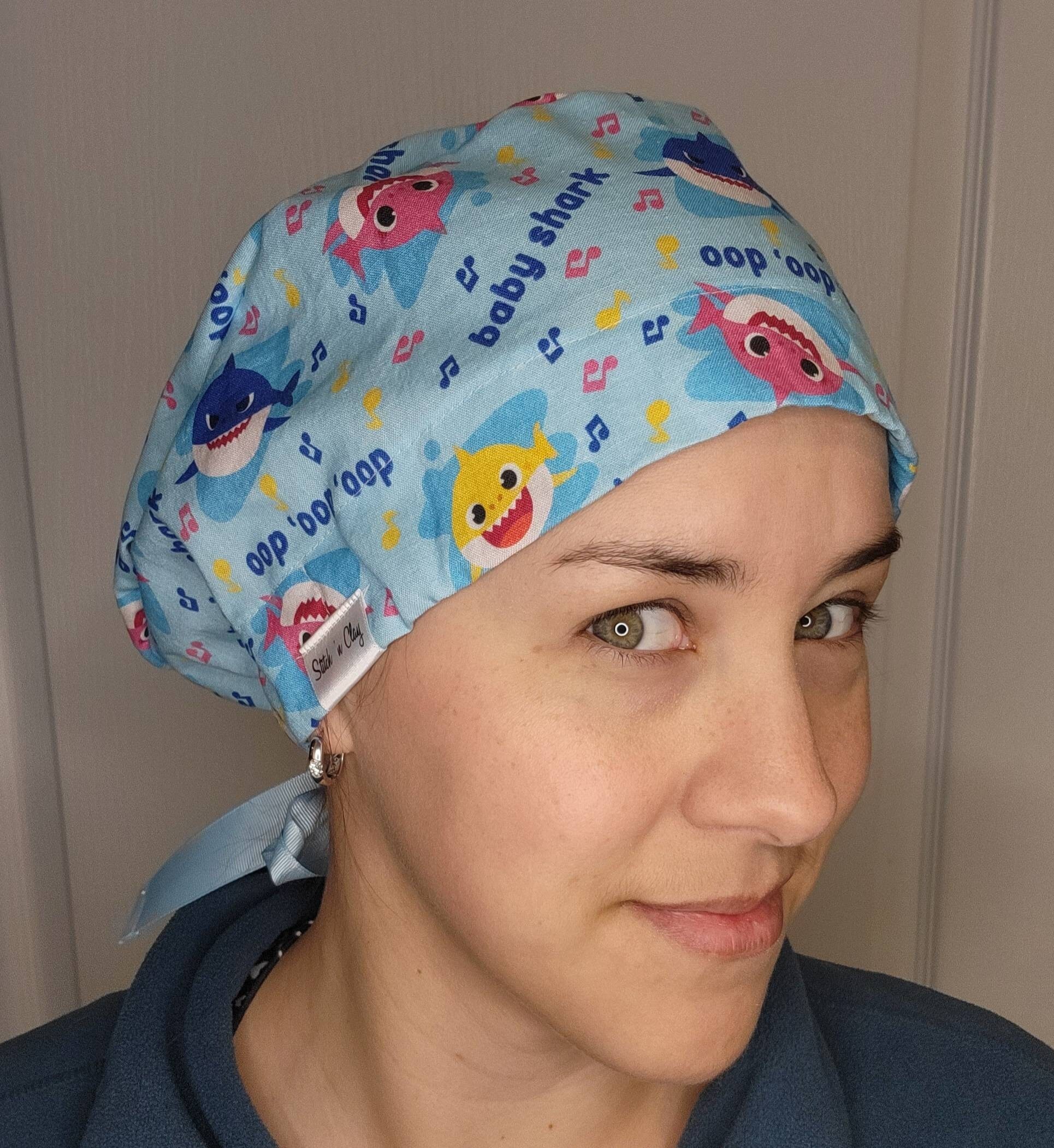 Ribbon Tie-back Women's Scrub Cap/or 