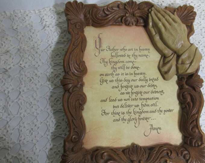 Picture the Lord's Prayer Framed Hands Folded Etsy