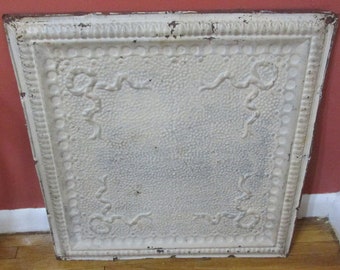 Antique Tin Ceiling Tile Architectural Salvage Farmhouse Etsy