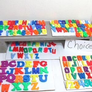 Magnetic Letters and Numbers Choice of Vintage Colorful Plastic