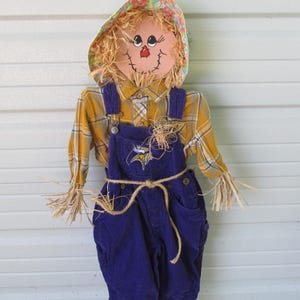 Scarecrow 36 Inches Tall Garden or Autumn Indoor or Outdoor Decor Stake In Pot or Ground Choose One Ready to Ship