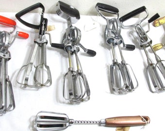 Crank Egg Beaters Vintage Choice Wood Handers or Others