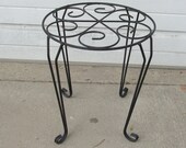 Wrought Iron Plant Stand Vintage Flowerpot Holder