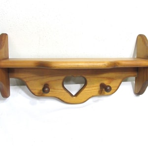Shelf Single with Shaker Pegs Wall Hanging 18 Inch