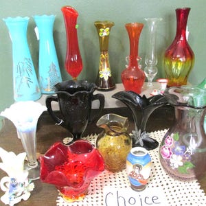 BLENKO Glass ヴィンテージ ハンドメイド フラワーベース 花瓶 Blenko Glass Vase - Etsy