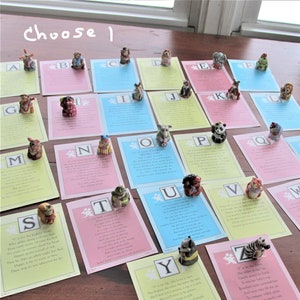 Animal Thimbles and Identification Card Vintage Franklin Mint Choice of 26 Porcelain from the 1980s