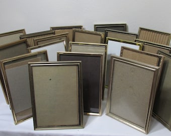 Metal Picture Frames 1 Vintage 5 x 7 Inch with Easel Back and Glass Priced Each