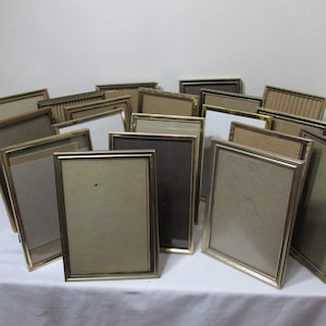 Metal Picture Frames 1 Vintage 5 x 7 Inch with Easel Back and Glass Priced Each