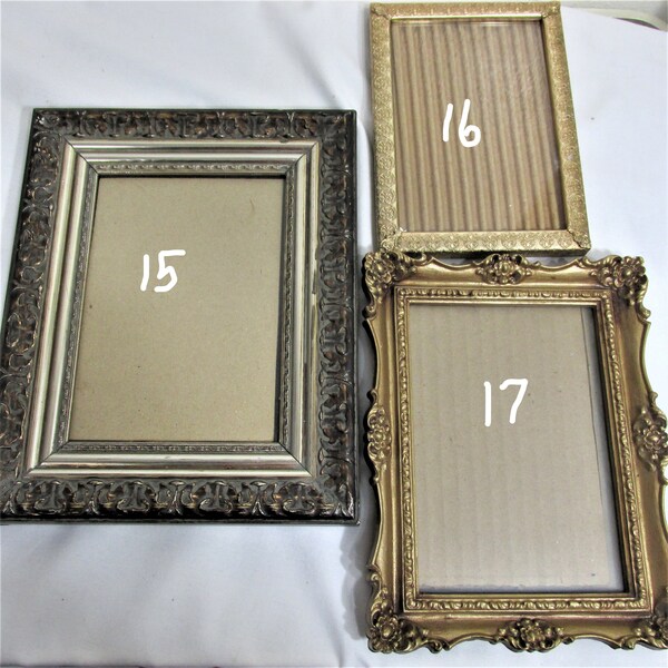 Metal Picture Frames Choose 1 Vintage 5 x 7 Inch with Easel Back and Glass