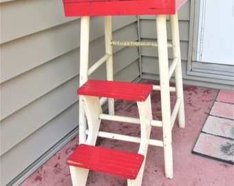 Vintage Kitchen Step Stool - Fold Up - Etsy Vintage Kitchen Step Stool - Fold Up - Etsy
