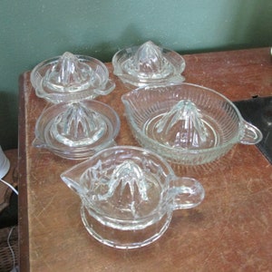 Juicer Clear Glass Choice of Vintage  Reamer