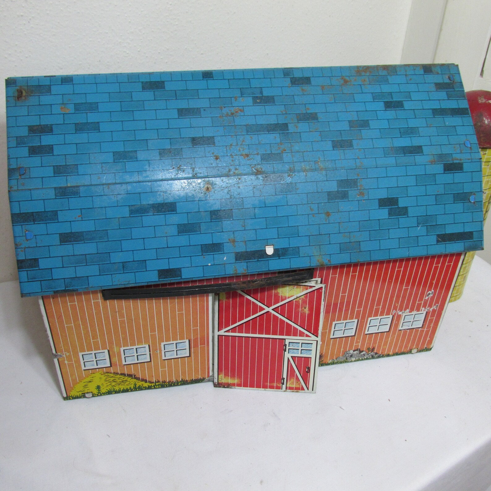 Tin Barn and Silo Vintage Ohio Art Metal Sunnyfield Farm Toy Etsy