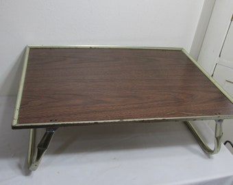 Metal Bed Tray Vintage Lap Desk Table