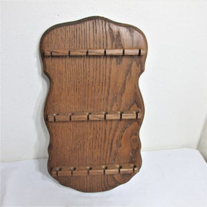 Wood Spoon Rack Vintage 3 Tier with 18 Slots Oak
