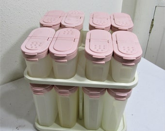 Tupperware Pink Kitchen Spice Jars