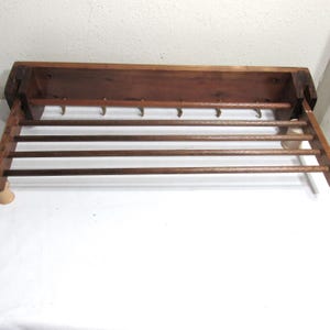 Wall Wardrobe with Hat Rack Vintage Wood
