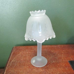 Frosted Fairy Lamp Vintage Party Light Candle Holder with Shade