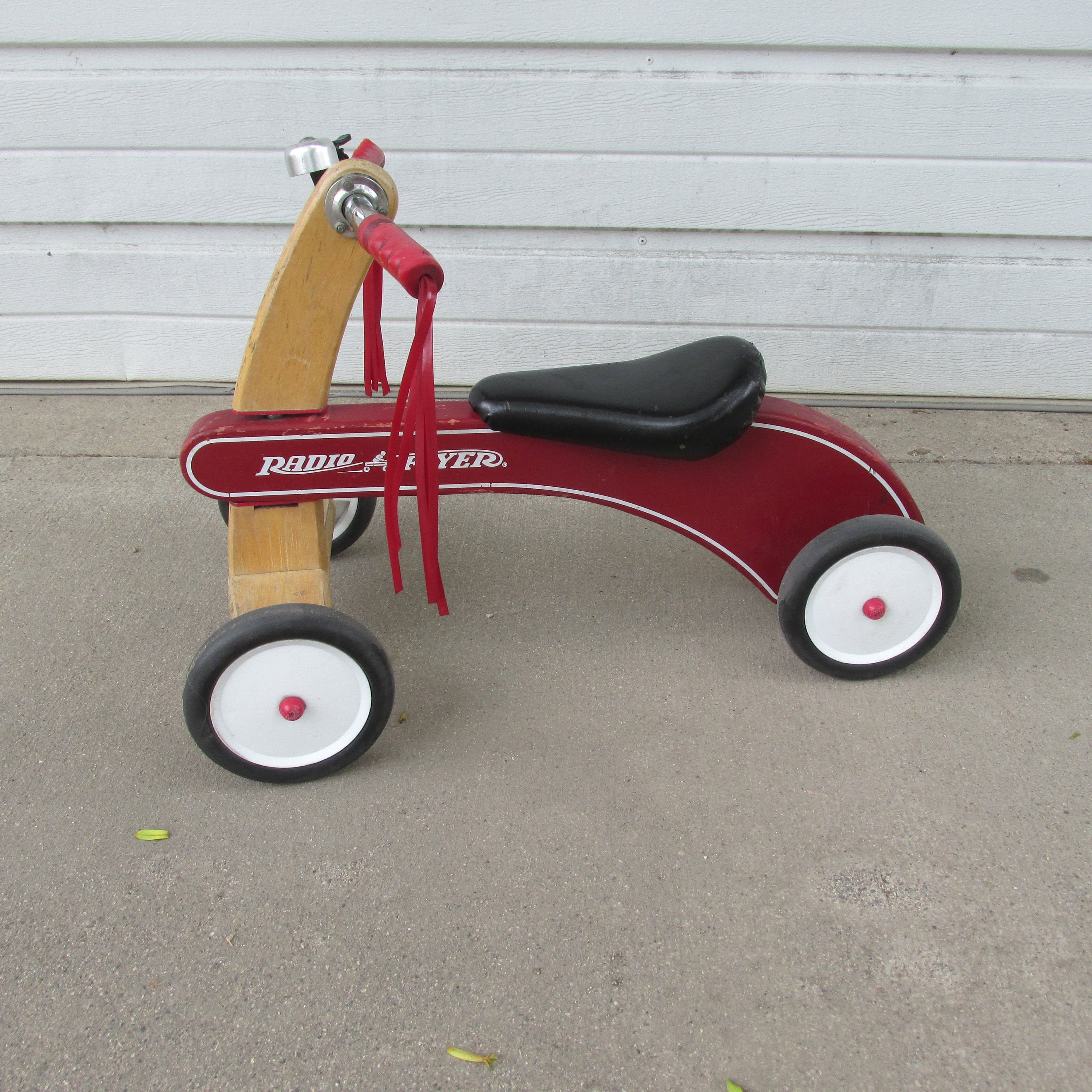 Radio Flyer Scooter Vintage Wood 4 Wheel Toddler Toy Etsy