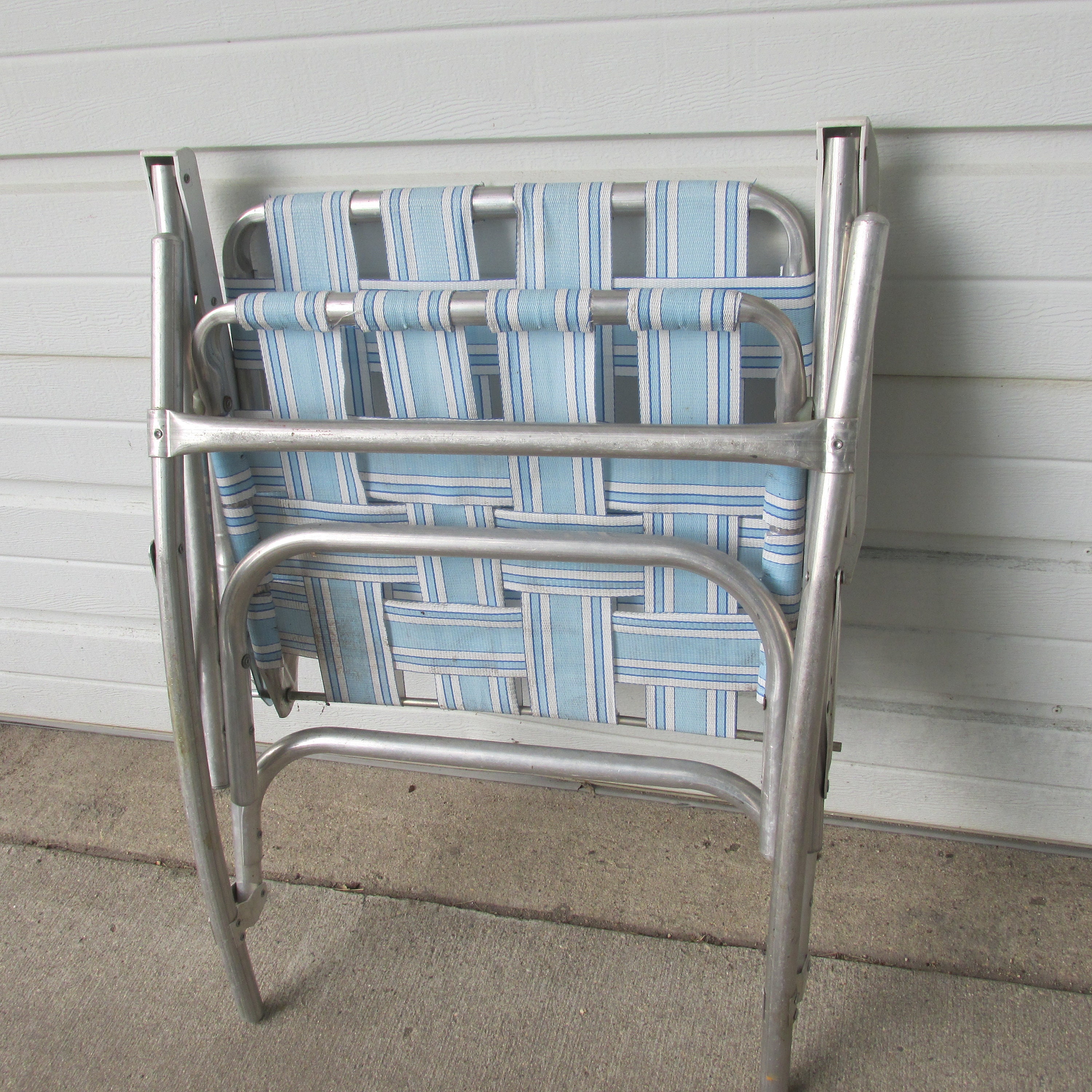 Lawn Chair Webbed Folding Aluminum Choice Vintage Sunbeam
