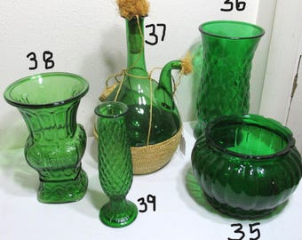 Forest Green Vase Choice Vintage From the 1950s to the 1970s - Etsy