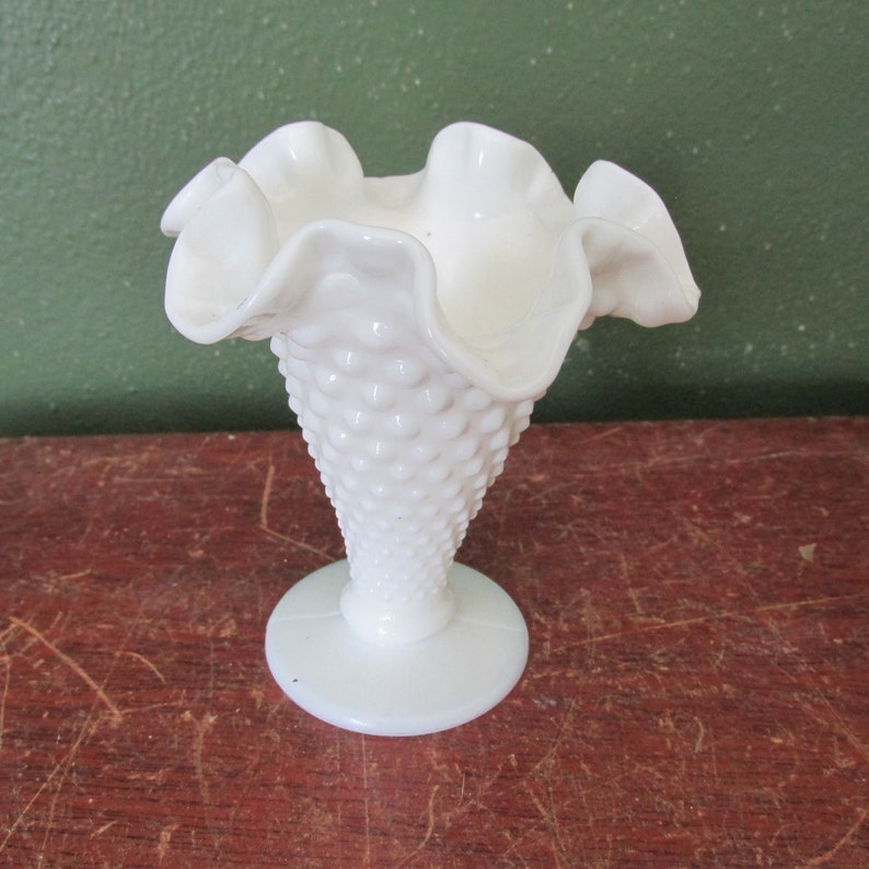 Fenton Trumpet Vase Choice of 1 Vintage Hobnail Flower Holder