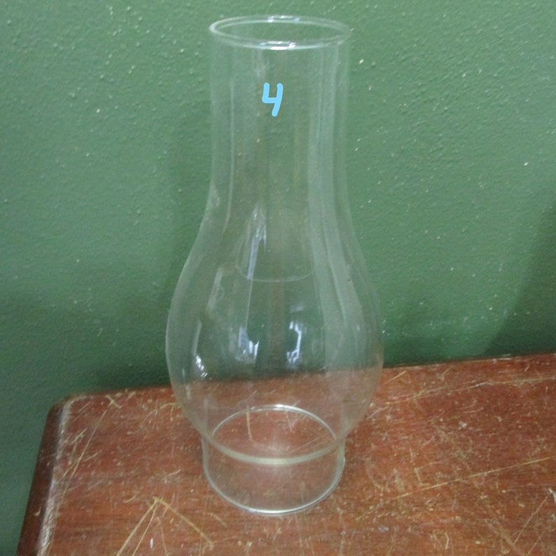 Hurricane Glass Chimney Vintage Replacement Lamp Parts Choice 4. clear 8 1/2"