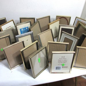 Metal Picture Frame 4 x 5 Inch Choose 1 Vintage with Glass and Easel Back