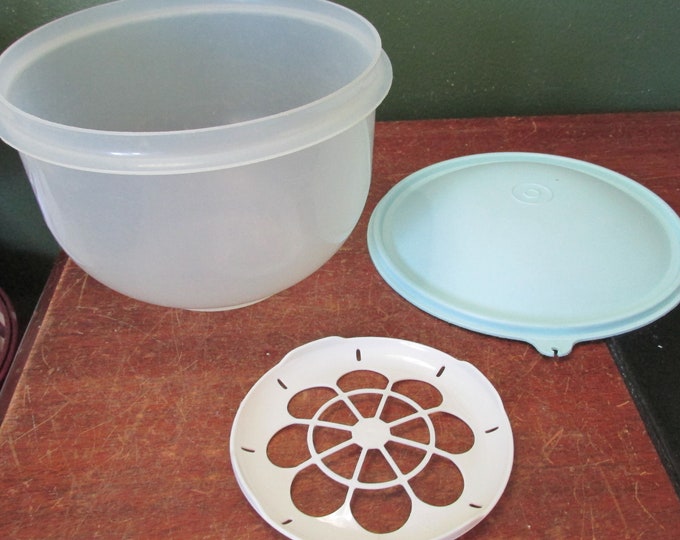 Tupperware Lettuce Keeper With Insert Vintage Crisp It Etsy