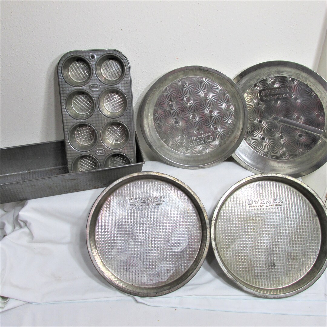 Ovenex Metal Pans Choose Vintage Starburst or Grid Design for Etsy