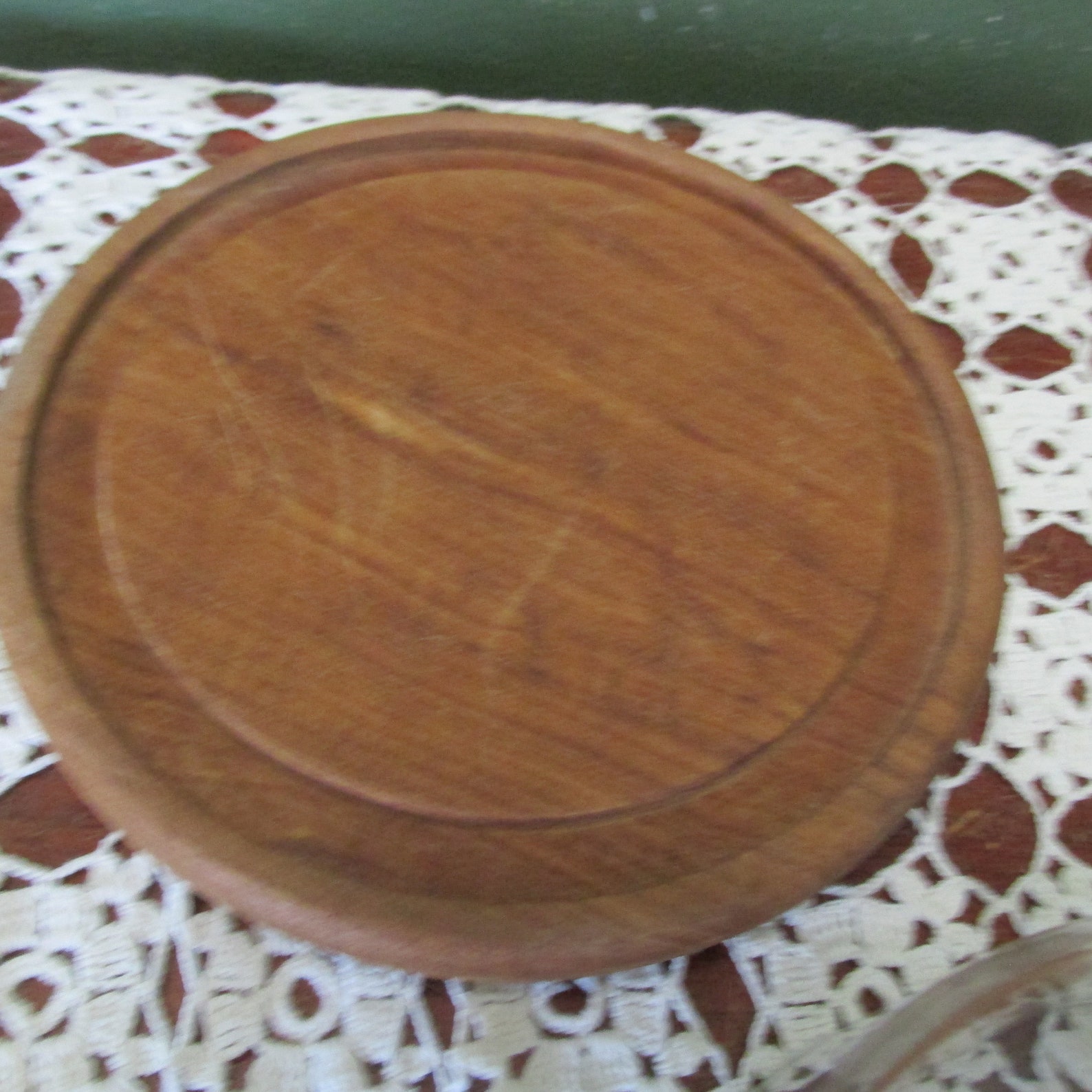 Dome Cheese Keeper Vintage Wood and Clear Glass Etsy