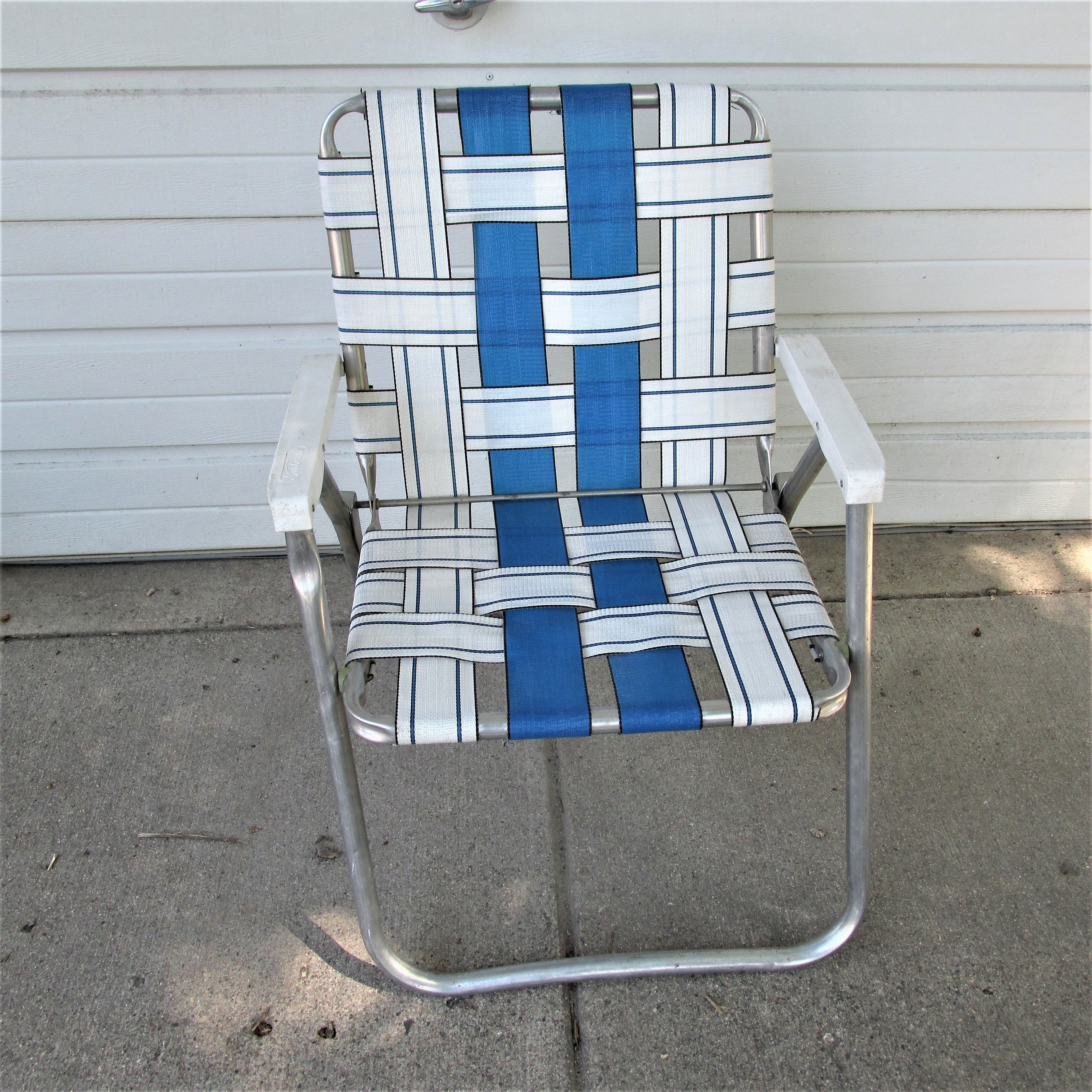 ビンテージ　ローンチェア　Sun beam Vintage Sunbeam Aluminum Beach Lawn Chair Outdoor Folding