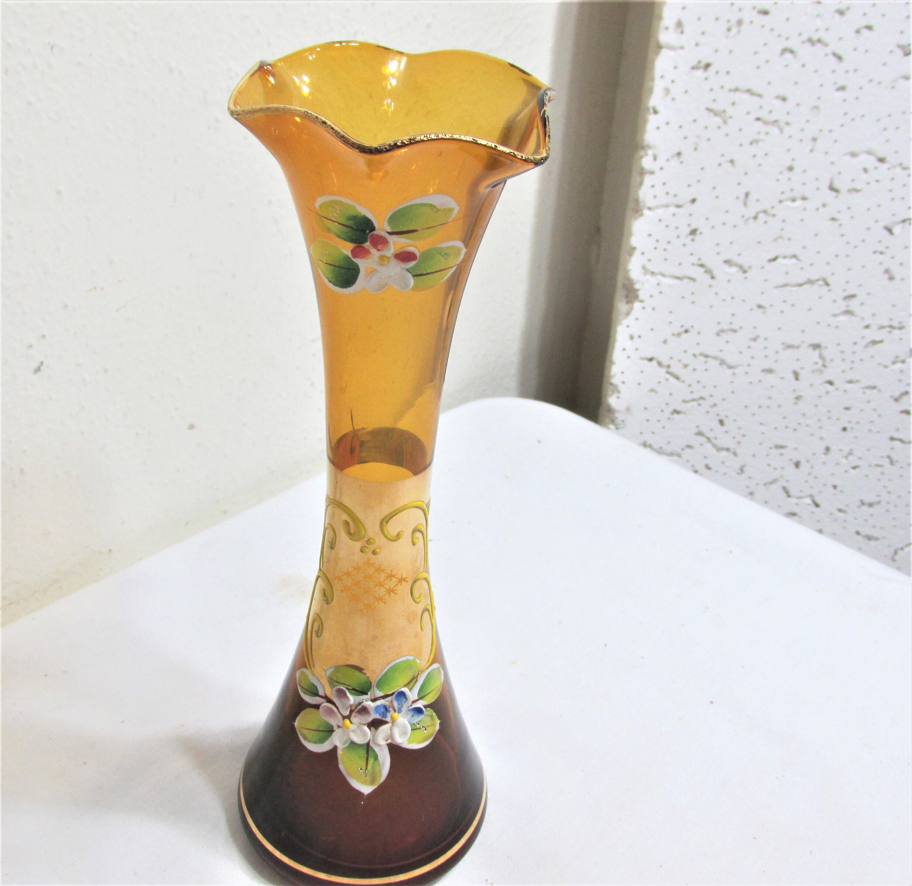 Bud Vase Hand Painted Vintage Flower Holder - Etsy