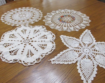 Crocheted Doily Vintage Handmade Choice of Different Designs
