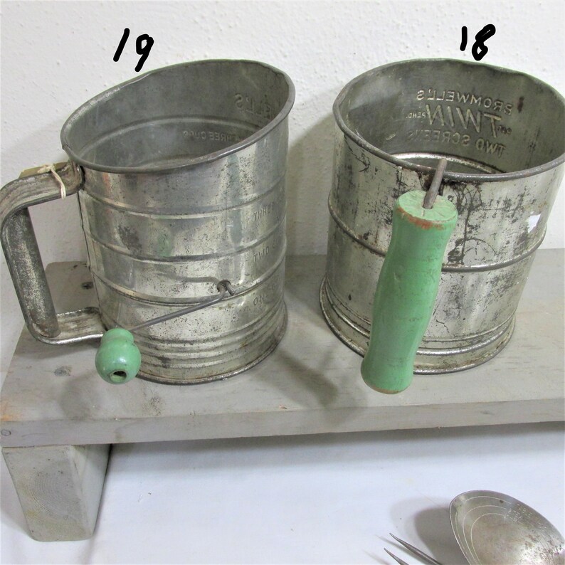 Green Wood Handle Utensils Choice of 1 Vintage Kitchen Tool Etsy