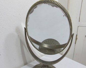 Tilting Vanity Mirror Vintage Double Sided Makeup Looking Glass