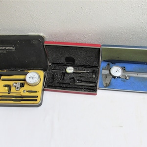 Machinist Tool Dial Indicator Vintage from 1970s In Original Case