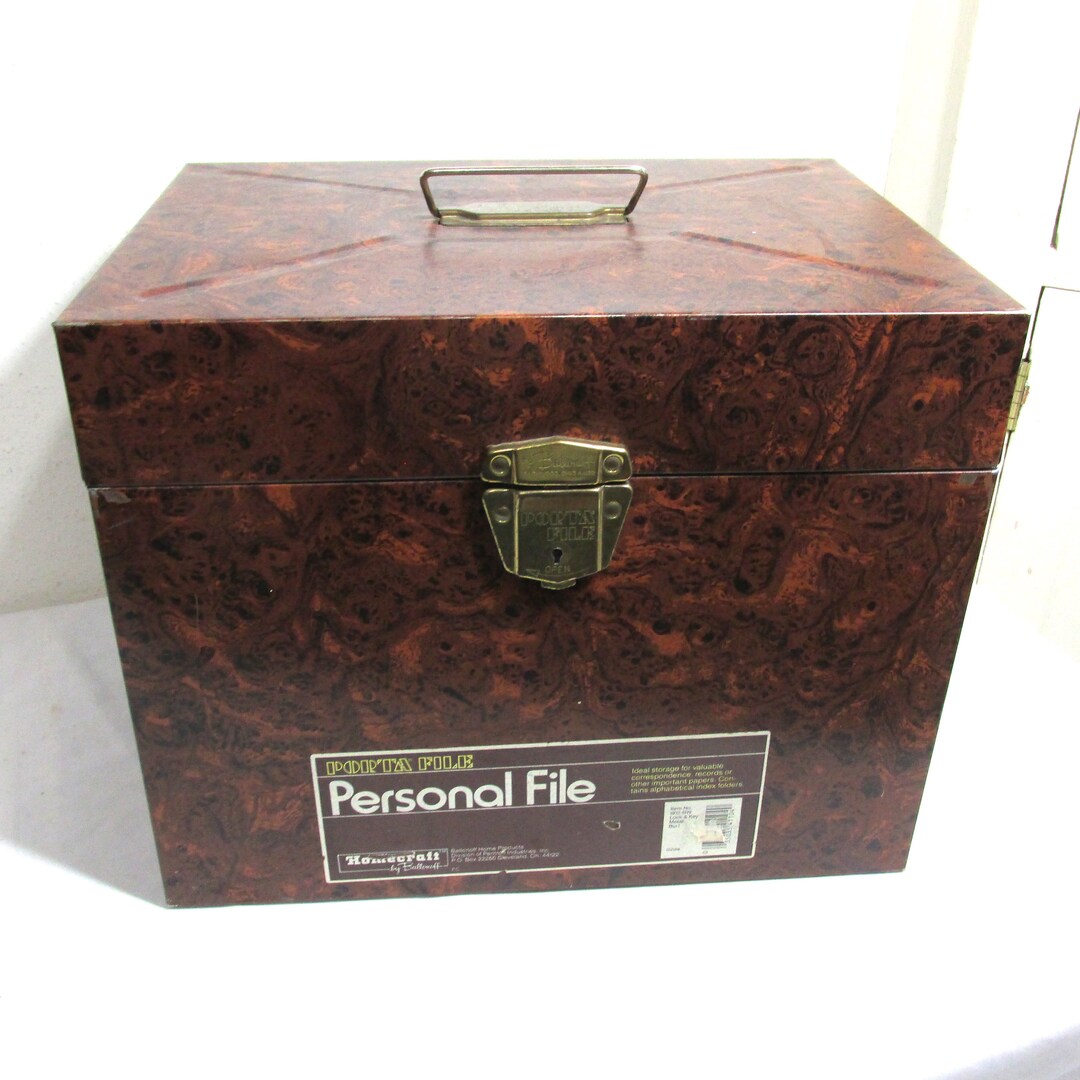 Metal File Box Vintage Porta File by Ballonoff Etsy