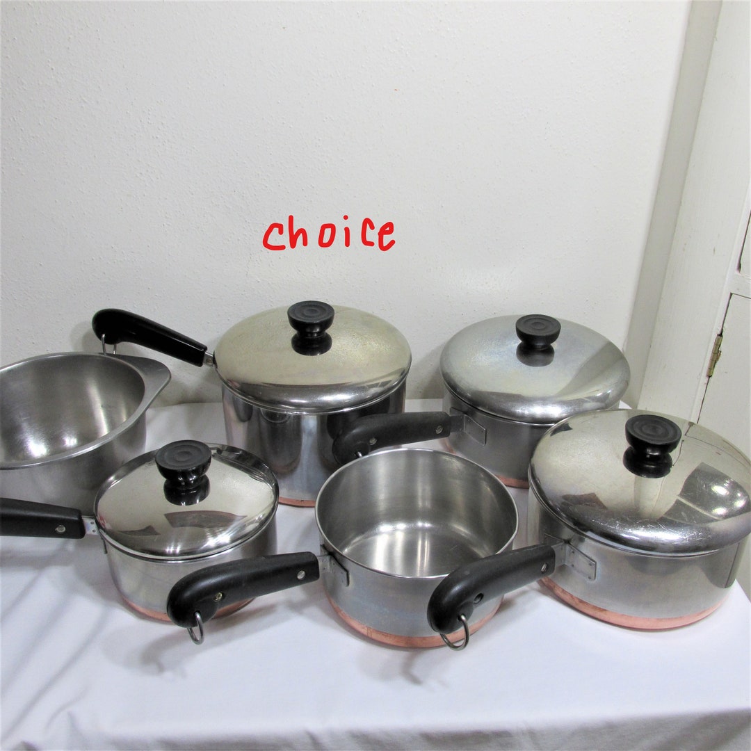 Revere Ware Saucepan Copper Bottom Choose 1 Vintage Pan Etsy