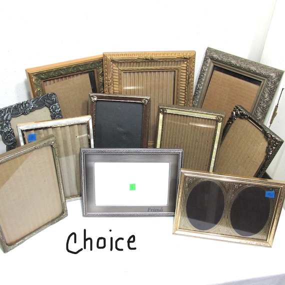 Metal Picture Frames Choose 1 Vintage 5 x 7 Inch with Easel Back and Glass