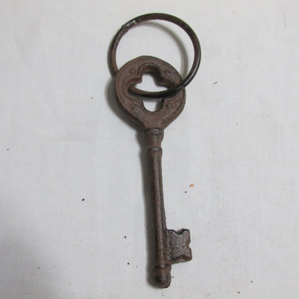 Decorative Skeleton Key on Iron Ring Wall Hanging Decor