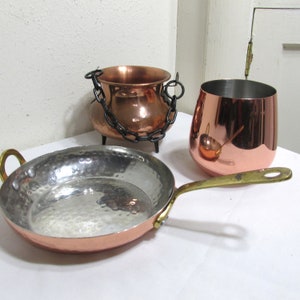 Copper Skillet, Mug or Plant Holder Vintage Choice