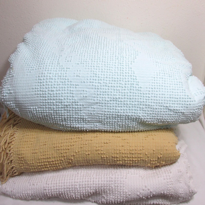 Ivory Vintage Bedspread Etsy 