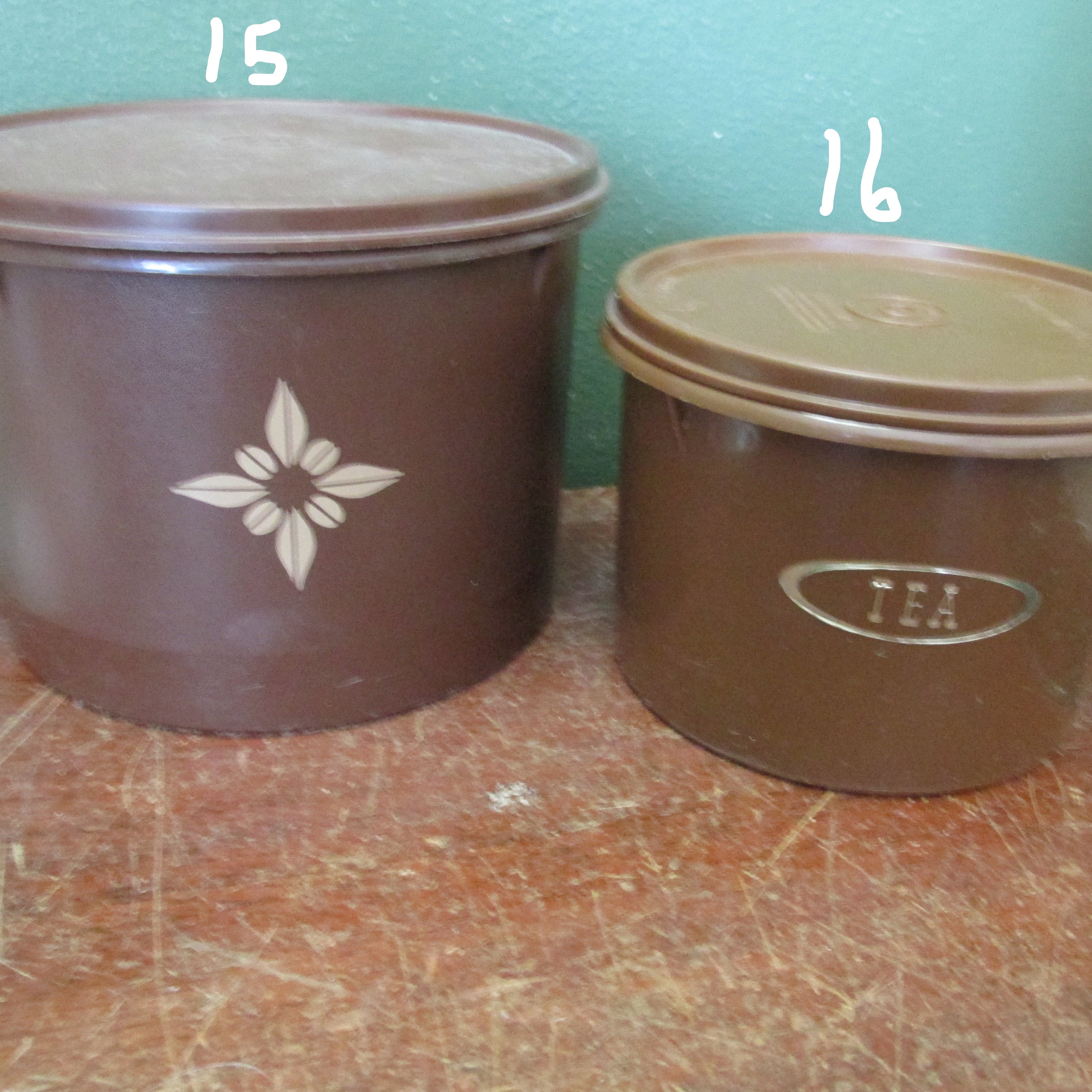 SOLD**For Sale ((by Emily)): Set of 4 Vintage Tupperware Canisters  ((Excellent Condition)) • Food for a Year