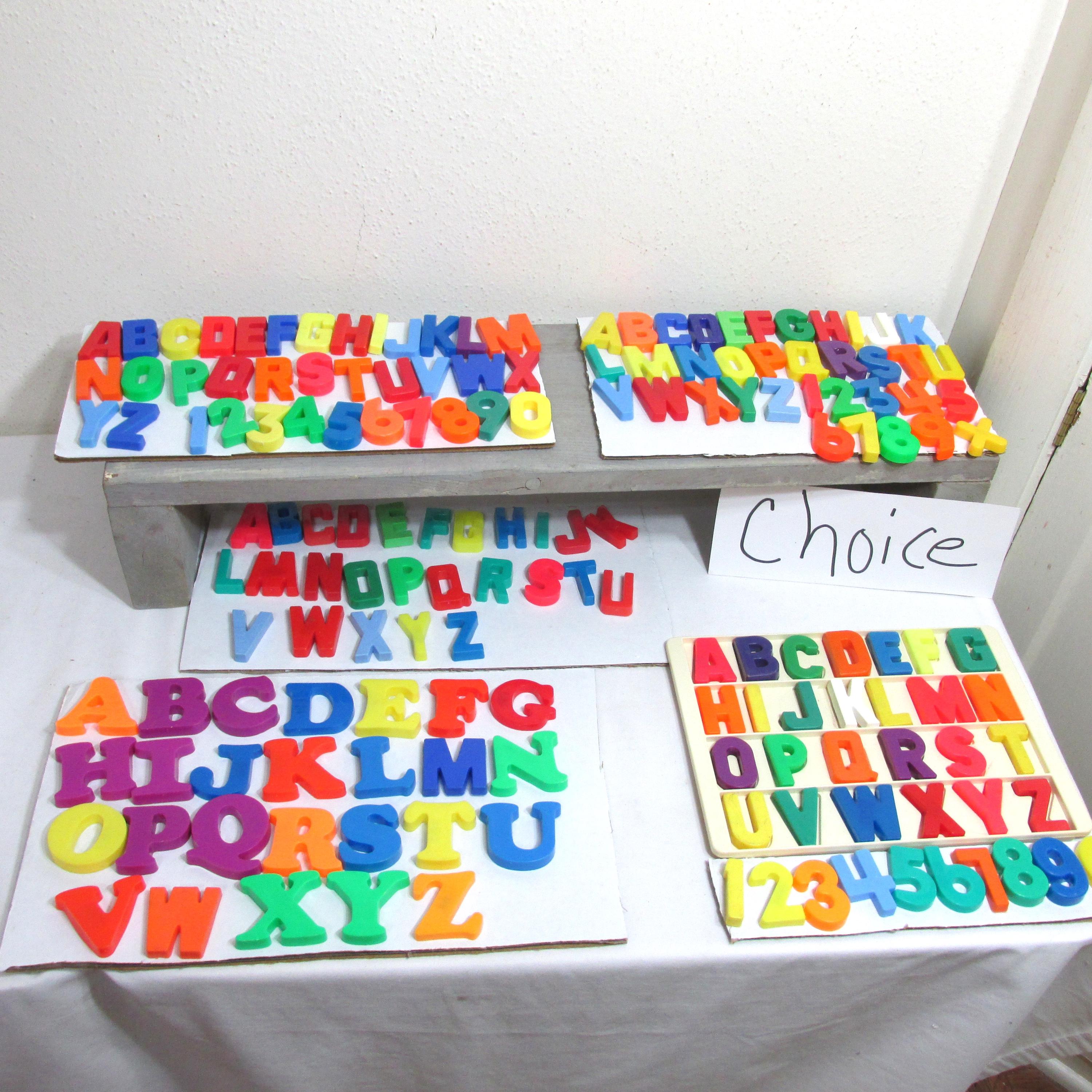 Magnetic Letters and Numbers Choice of Vintage Colorful Plastic - Etsy
