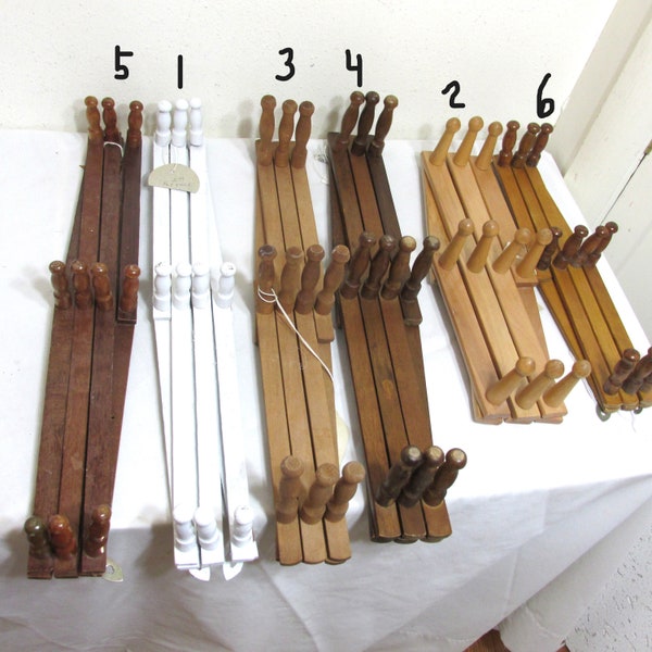 Accordion Peg Rack Choice of Vintage Size