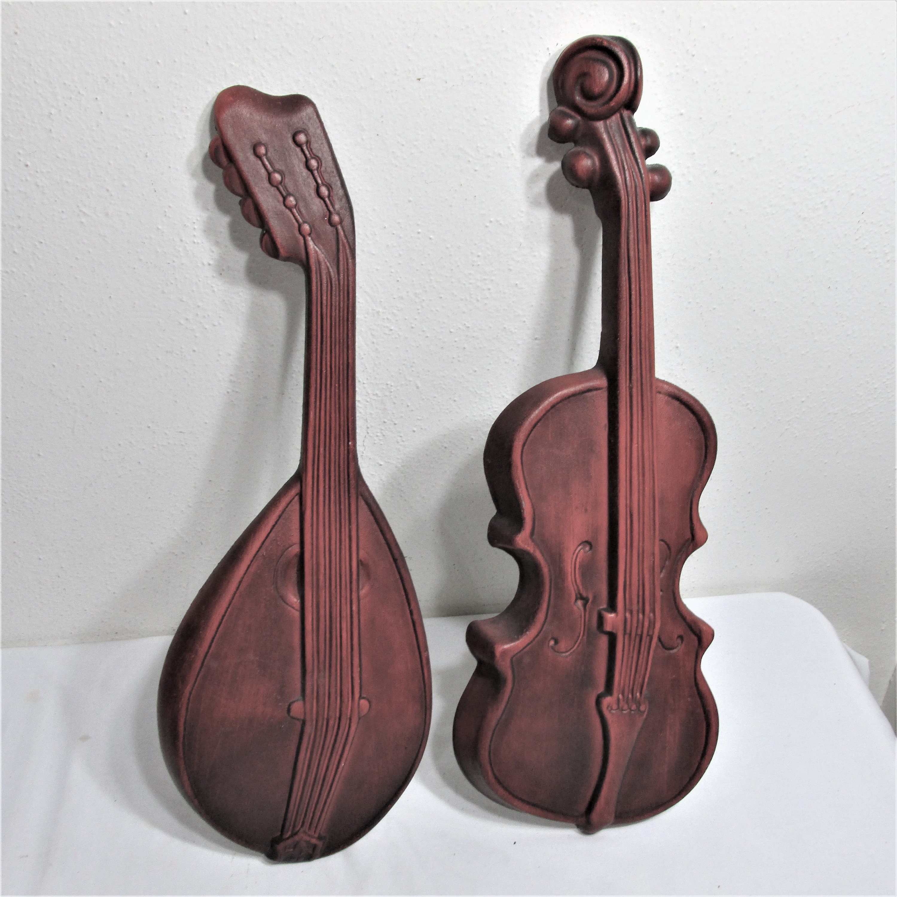 Metal Musical Plagues Violin and Instruments -