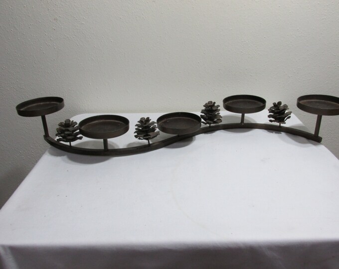 Christmas Candelabra Fireplace Insert Curving With Pine Cones Etsy