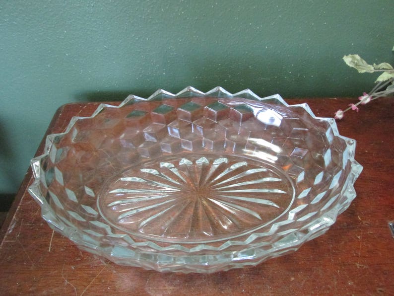 American Fostoria Bowl Vintage Oval Serving Dish