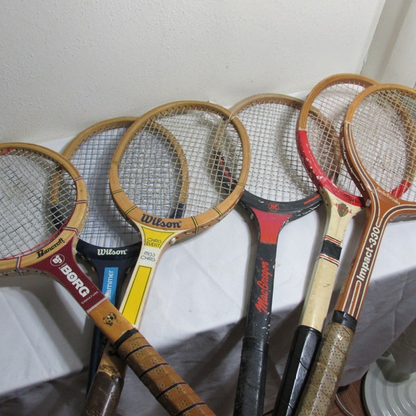 Wood Tennis Racket Vintage Choice Chris Everett,  Pancho Gonzales or Higgins